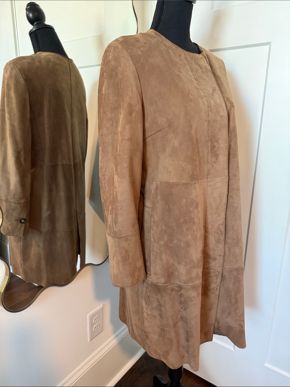 Weekend Max Mara Camel Suede Long Trench Coat - Picture 4 of 13